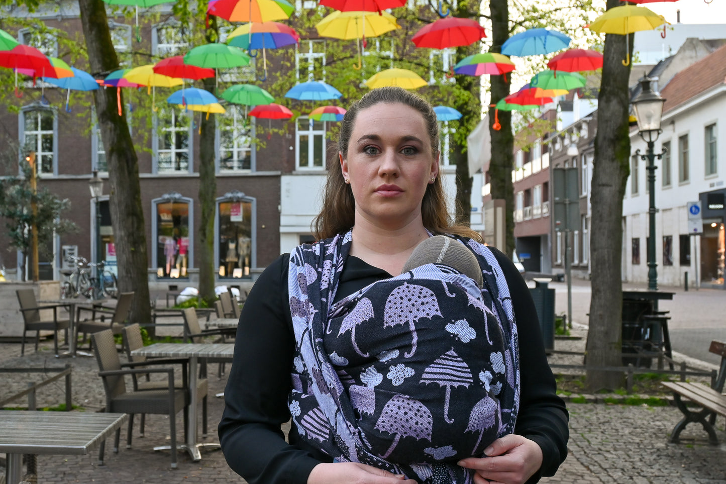 Rainfall - Black Lavender White - Bandolera