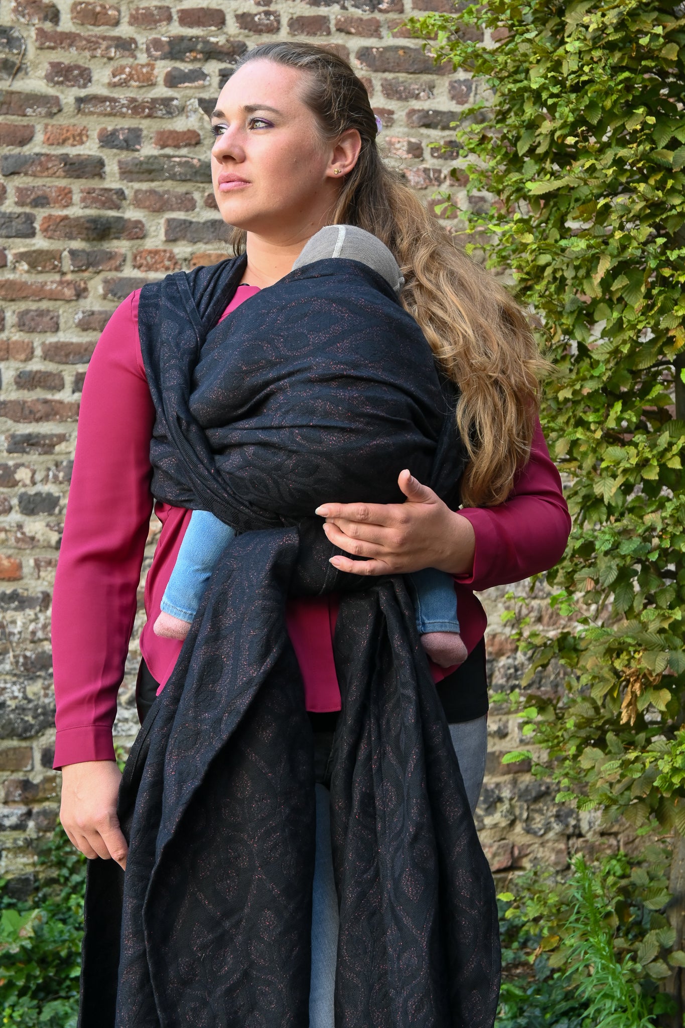 La Vita - Black Alpaca Red Glam - Bandolera