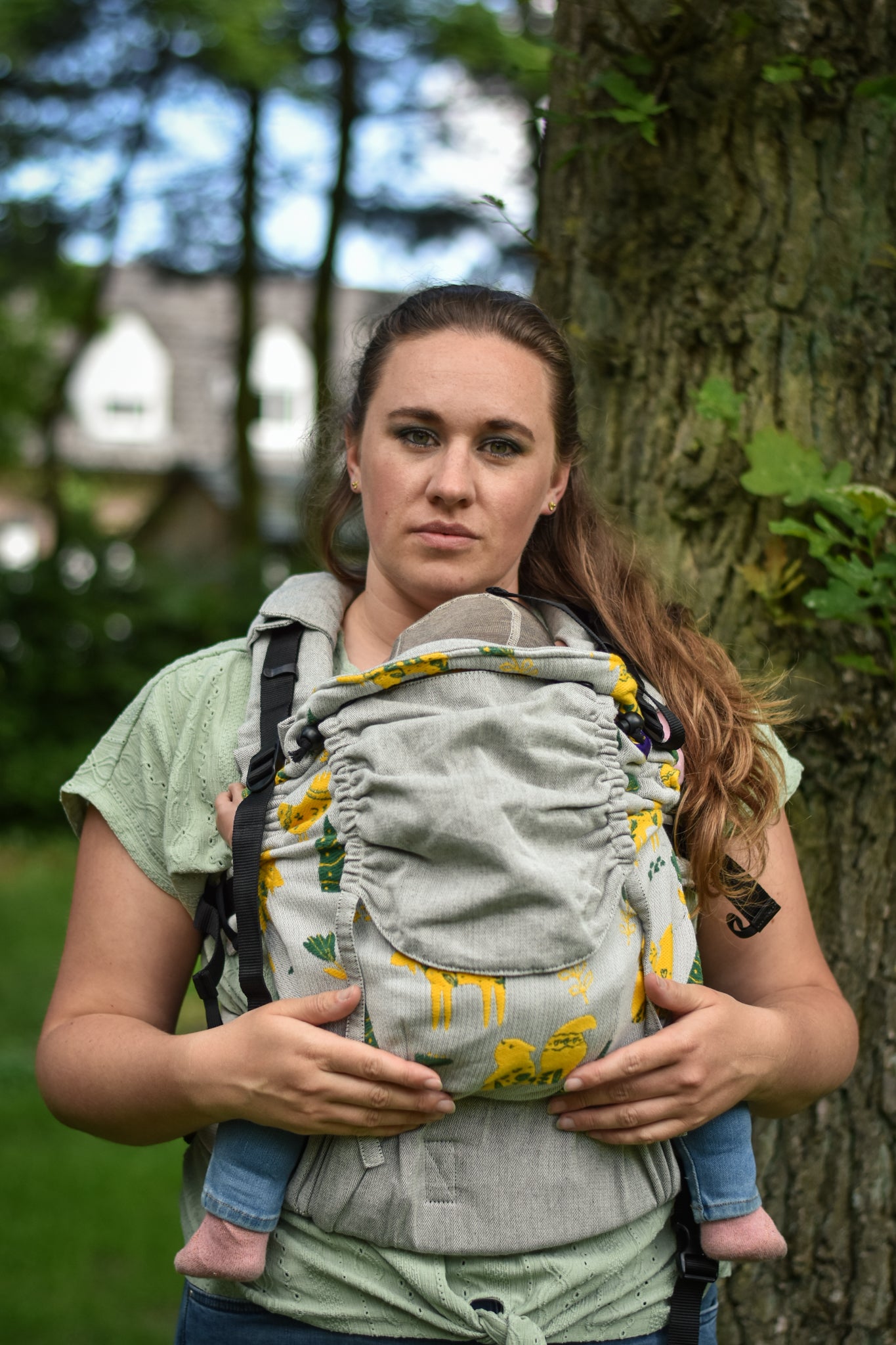 Skog Yellow Green Chenille - Hug Mochila Yaro