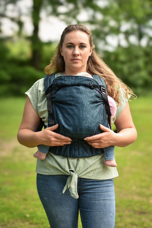 Jeans Petrol Black Delave Linen - Hug Mochila