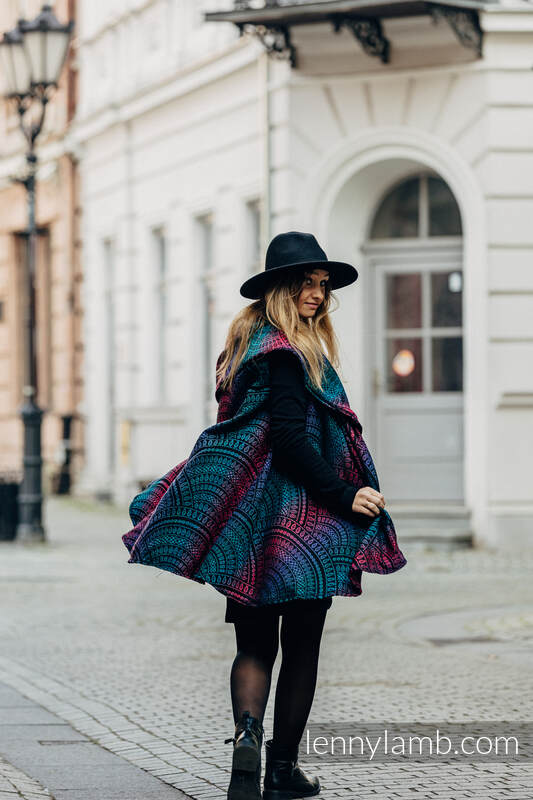 Peacock's Tail Black Opal - Long Cardigan