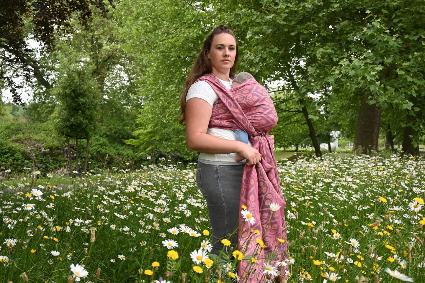 La Vita - Beige pale pink wool - Bandolera