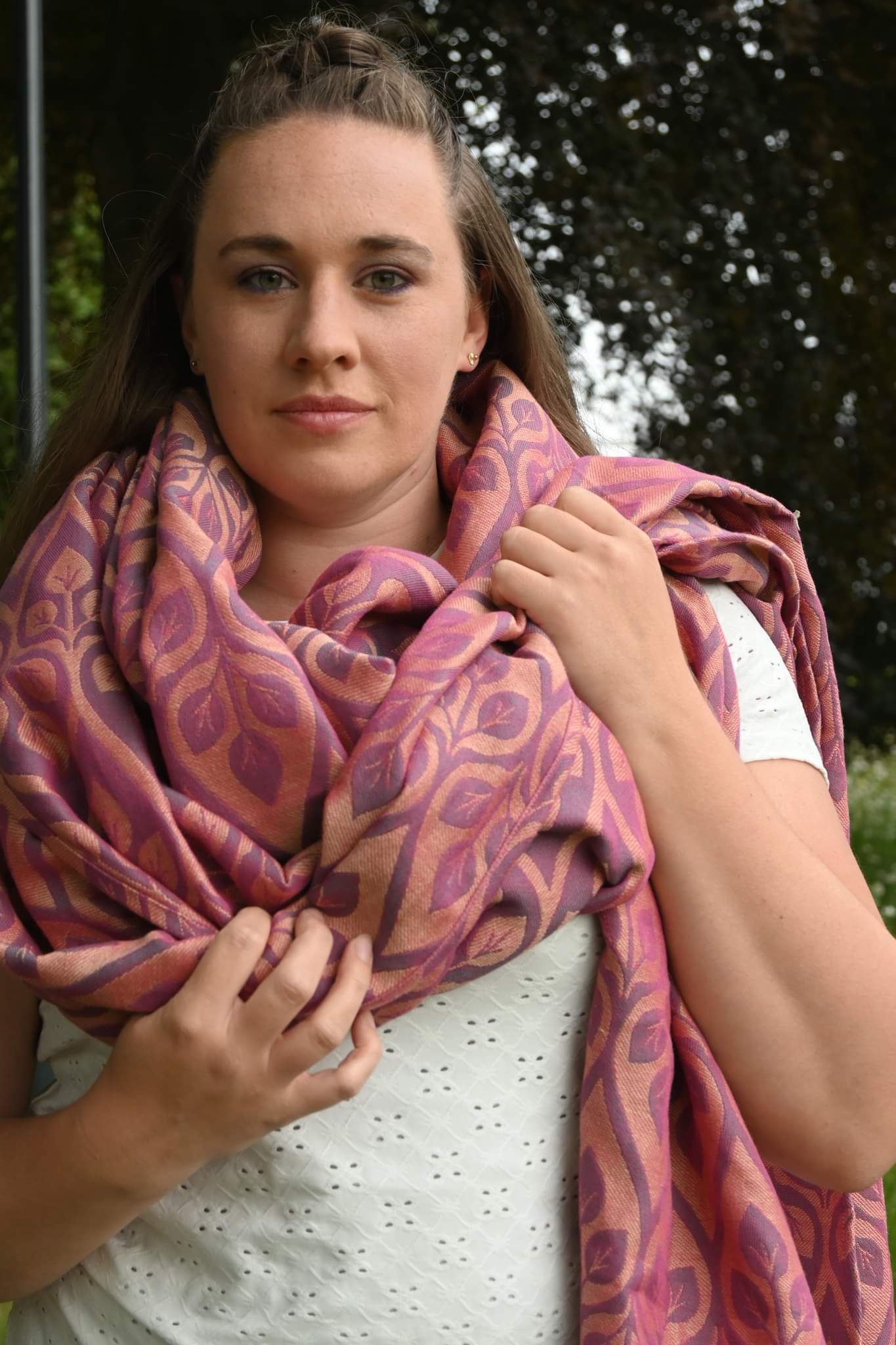 La Vita - Beige pale pink wool - Bandolera
