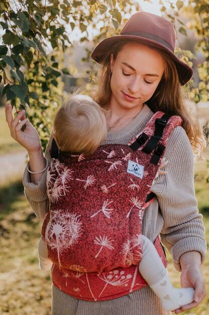 Dandelions Red - NatiGrow - Mochila ergonómica