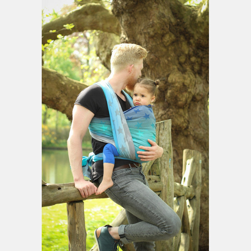 Stars Aqua Grad Grey - Bandolera