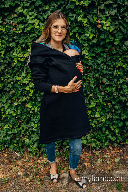 Rainbow Lotus con Negro - Talla Grandes - Sudadera asimétrica
