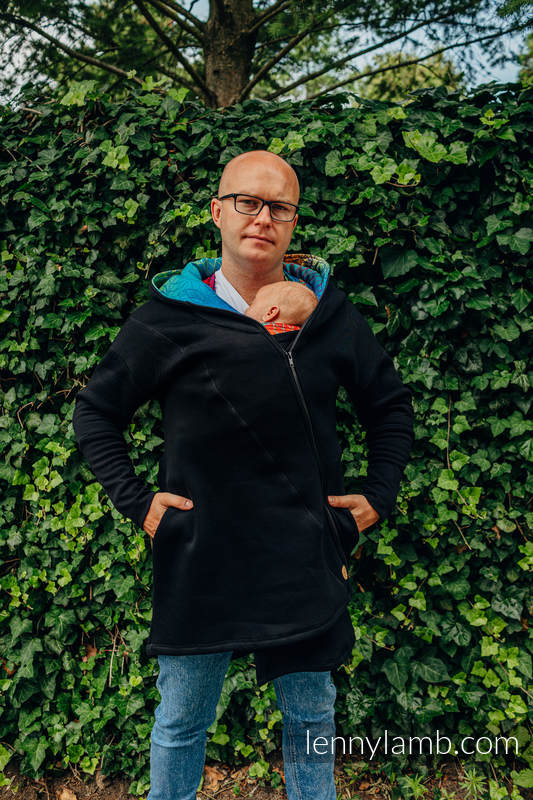 Rainbow Lotus con Negro - Talla Grandes - Sudadera asimétrica