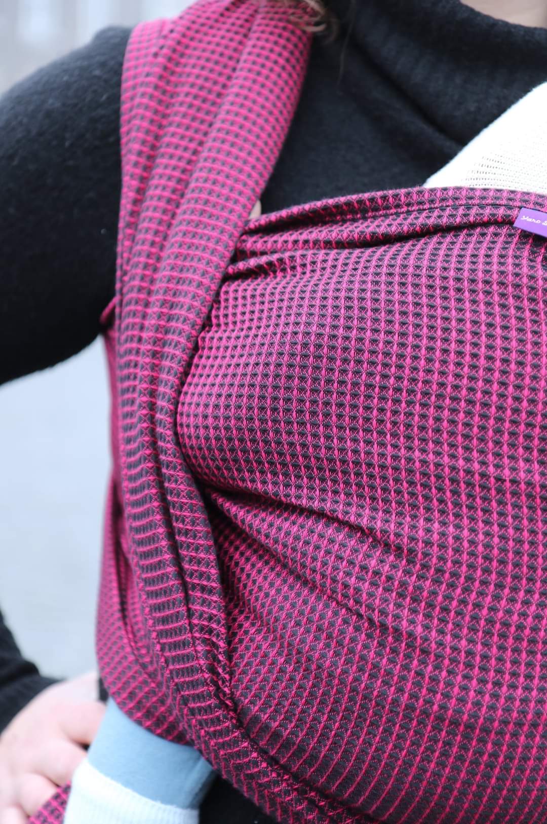 Waffles Balck pink - Bandolera