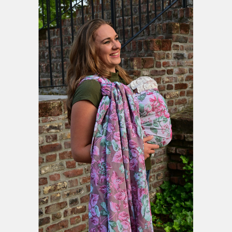 La Peonia Trinity Fuchsia Green Tencel