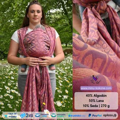 La Vita - Beige pale pink wool - Bandolera