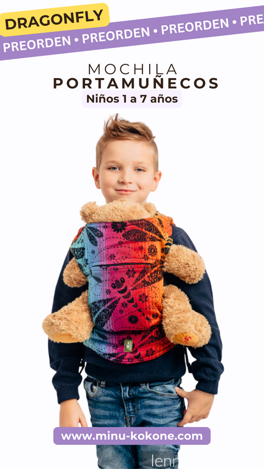 Dragonfly Rainbow Dark - Doll Carrier - PREORDEN