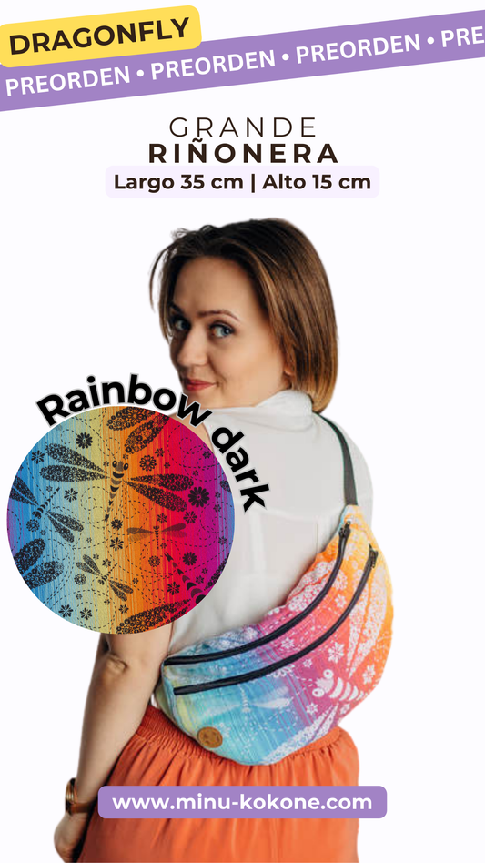 Dragonfly Rainbow Dark - Waist Bag Grande - PREORDEN
