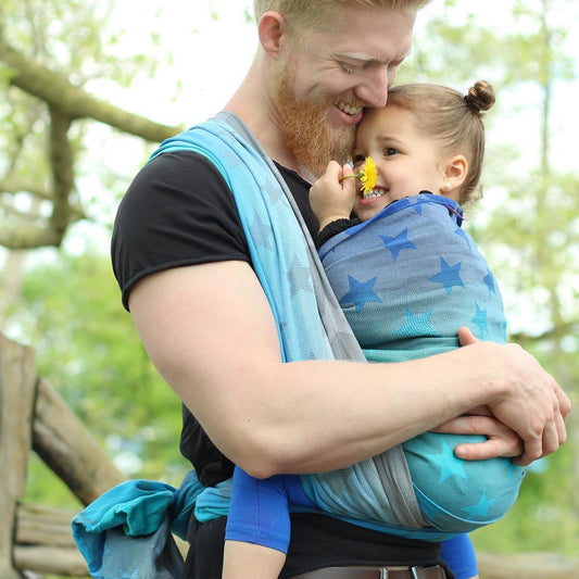 Stars Aqua Grad Grey - Bandolera