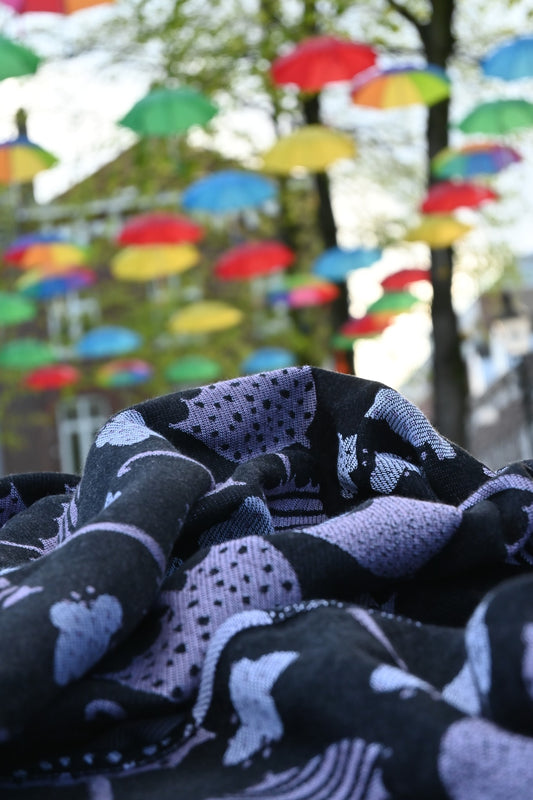 Rainfall - Black Lavender White - Bandolera