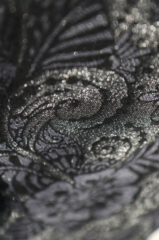 Ava - Black Wool Silk Glam - Talla 4