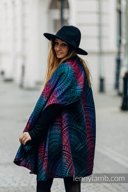 Peacock's Tail Black Opal - Long Cardigan