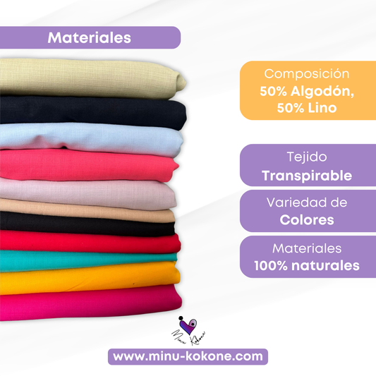 Rojo - Bandolera - Lino y algodón