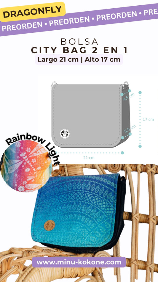 Dragonfly Rainbow Light - Waist bag 2 in 1 - PREORDEN