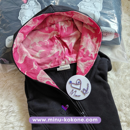 Jurassic Princess | Sudadera asimétrica - NEGRA