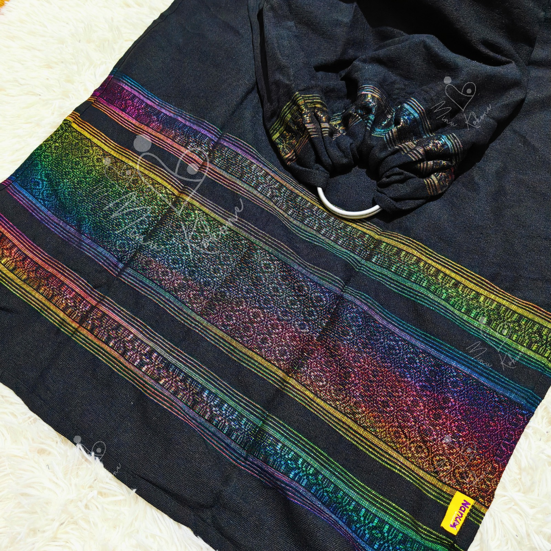 Bandolera Cenefa Arcoiris - Negra